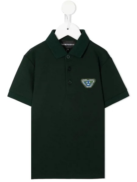 Emporio Armani Kids рубашка поло с нашивкой-логотипом