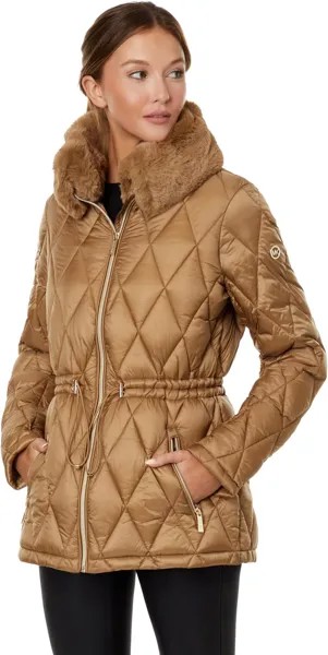 Пуховик Michael Kors Diamond Quilt Puffer M426048C68, цвет Dark Camel