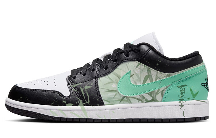 Кроссовки Air Jordan 1 Vintage Basketball Shoes Men Low-top Green/White, зеленый