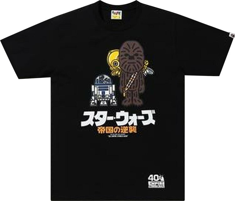 Футболка BAPE x Star Wars Chewbacca Tee 'Black', черный