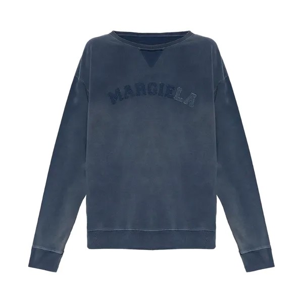 Толстовка с вышитым логотипом Maison Margiela, цвет Синий