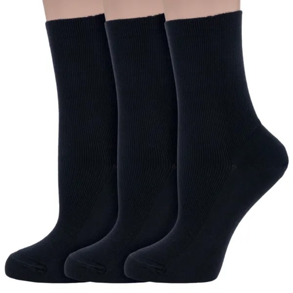 Комплект носков женских Dr Feet 3-15DF6 черных 25