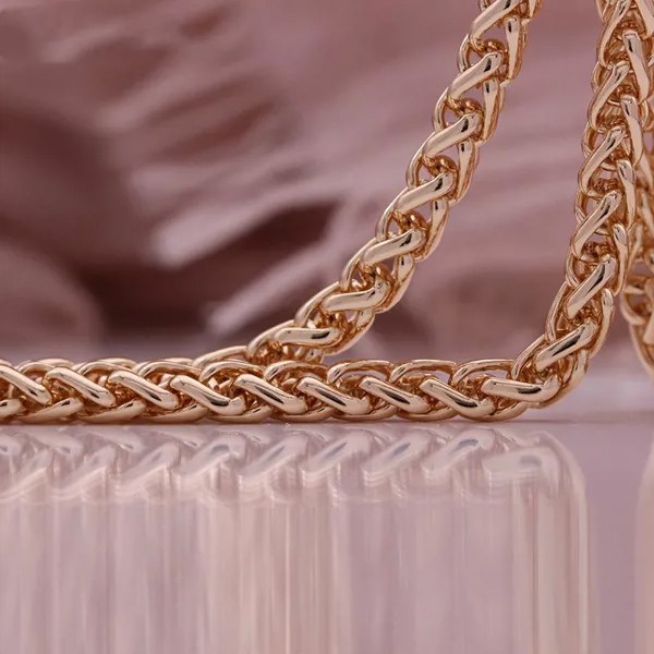 Розовое золото Цвет Цилиндрический диаметр Изобретательность Ремесло Ручной работы Ожерелье для женщин и мужчин Цепочка