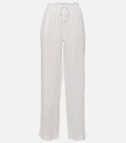 Широкие льняные брюки White Bay Heidi Klein, белый