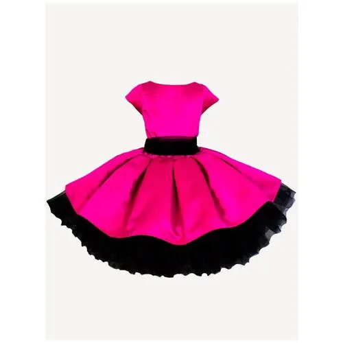 Платье Laura, размер 134, розовый, черный