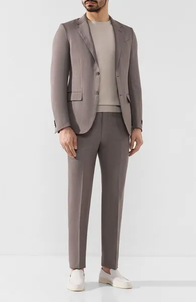 Костюм из смеси шерсти и льна Zegna