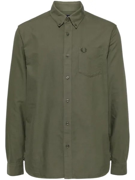 Fred Perry рубашка оксфорд, зеленый