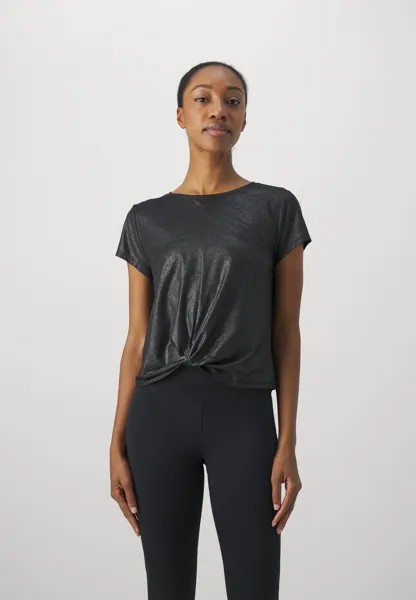 Спортивная футболка TWIST FRONT SHINE TEE GAP, цвет black