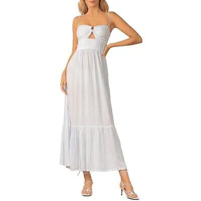 Женское платье макси в полоску Elan чайной длины с украшением BHFO 3542