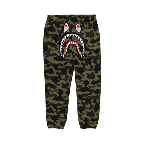 Спортивные брюки BAPE 1st Camo Shark Sweatpants, зеленый