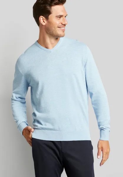 Вязаный свитер V-NECK bugatti, цвет hellblau