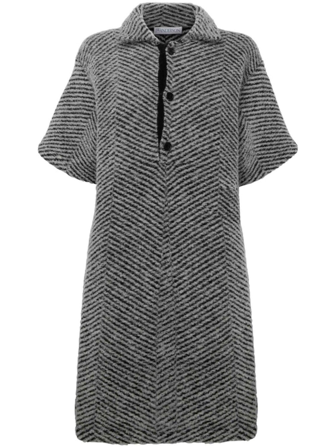 JW Anderson трикотажное платье с логотипом, белый