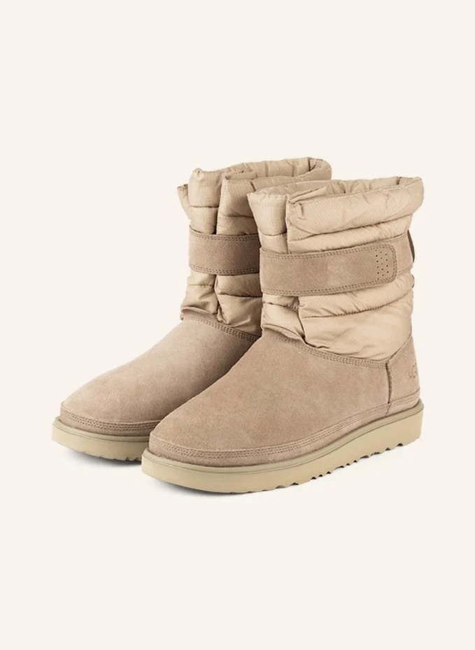 Ботинки classic short pull-on weather Ugg, бежевый