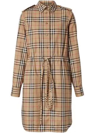 Burberry платье-рубашка