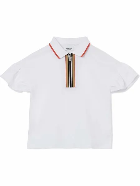 Burberry Kids рубашка поло с отделкой Icon Stripe