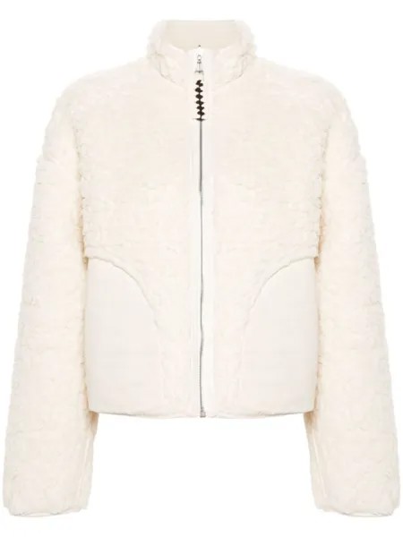 Jil Sander фактурная куртка на молнии, нейтральный цвет