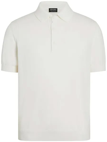 Zegna рубашка поло с короткими рукавами, белый