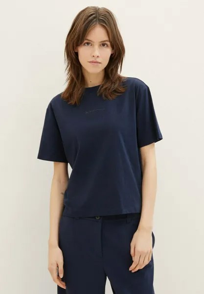 Базовая футболка TOM TAILOR DENIM, цвет sky captain blue
