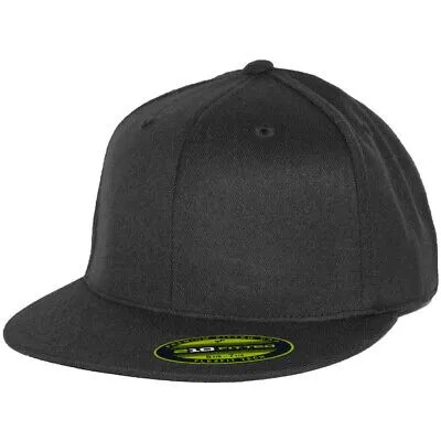 Flexfit 210 Fitted Flex Hat (черная) Мужская стрейч высокая кепка