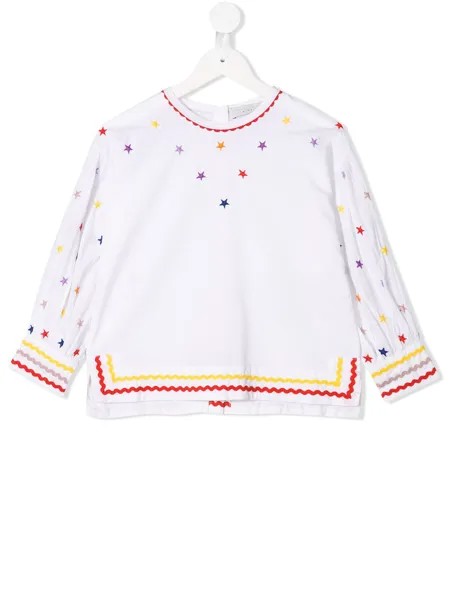 Stella McCartney Kids блузка с вышивкой