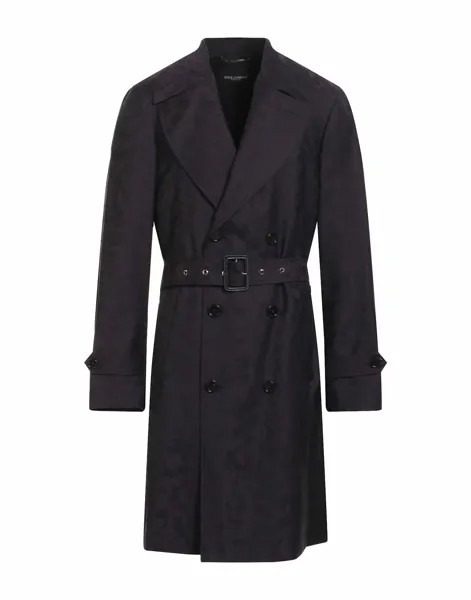 Двубортное пальто с поясом Dolce & Gabbana, темно-фиолетовый