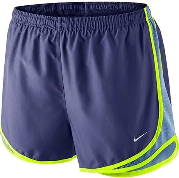 Женские шорты для бега Nike DRI-FIT Tempo цвета Lt Blue/Lime Ice, размер: X-Small