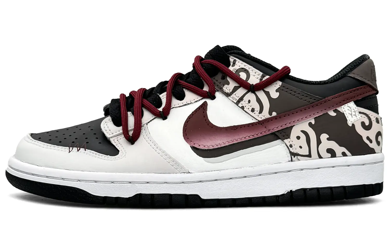 Кроссовки Nike Dunk Skateboarding Shoes Unisex Low-top Black/Red, хаки