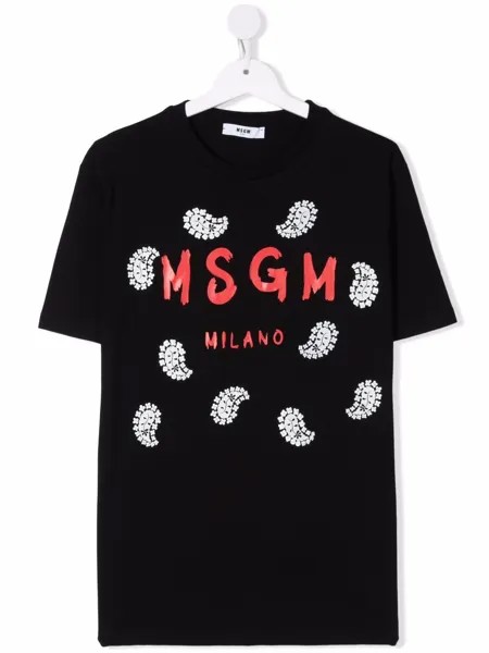 MSGM Kids футболка с логотипом