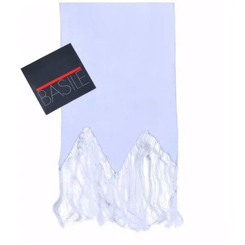 Шелковый нежно-голубой шарф Basile 844435