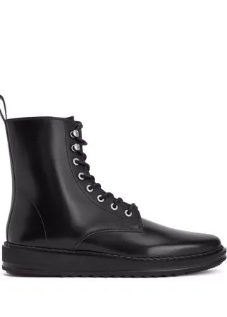 Giuseppe Zanotti ботинки в стиле милитари на шнуровке