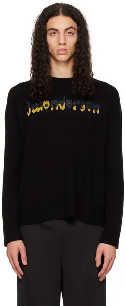 Черный свитер с эффектом металлик JW Anderson
