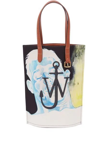 JW Anderson сумка-тоут с принтом и вышитым логотипом