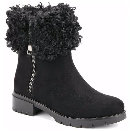 Женские зимние ботинки на низком каблуке medelista, черный, Размер 37