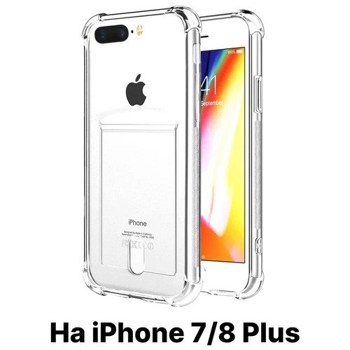 Прозрачный чехол на iPhone 7 Plus/ 8 Plus с кармашком для карточки