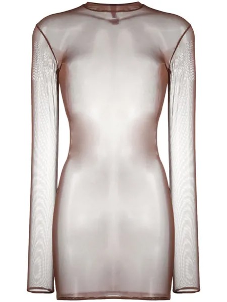 Maison Close сетчатое платье мини