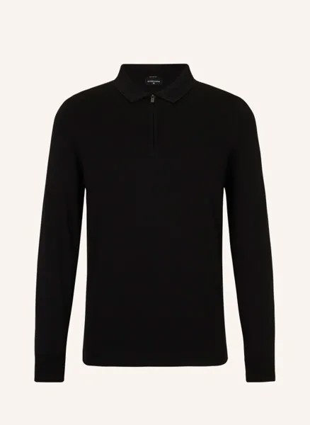 Рубашка-поло long sleeve polo shirt vincent, черная Strellson, черный