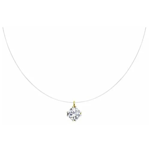 Колье Diamant, желтое золото, 585 проба, фианит, длина 45 см.