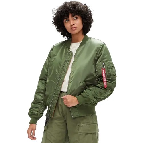 Бомбер  ALPHA INDUSTRIES, размер XS, зеленый
