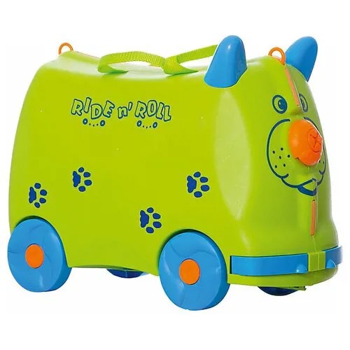 Детский чемодан Динозавр (Зеленый) на колесах противоударный KIDS0121
