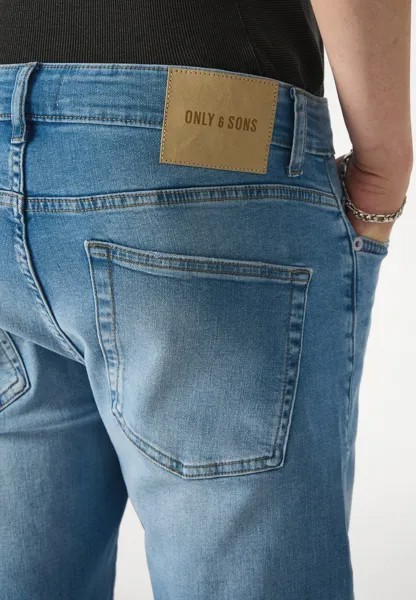 Джинсы скинни ONSWEFT REGULAR FIT Only & Sons, светло-голубой деним