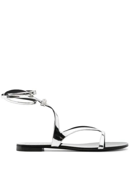 Alexandre Vauthier сандалии с кристаллами, серебряный