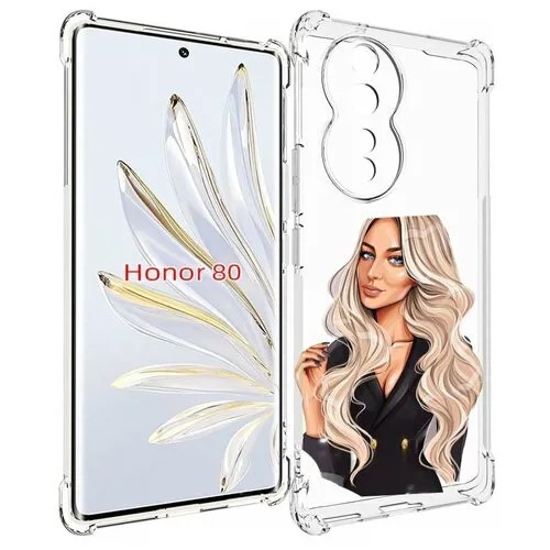 Чехол MyPads Платье-пиджак женский для Honor 80 задняя-панель-накладка-бампер