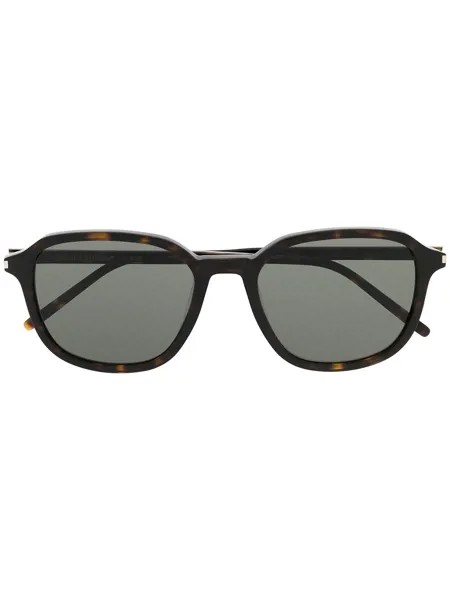 Saint Laurent Eyewear солнцезащитные очки в круглой оправе черепаховой расцветки