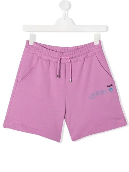 MSGM Kids шорты с логотипом