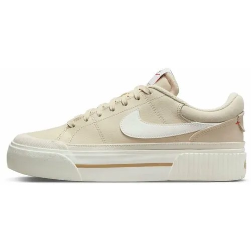 Кеды NIKE Court Legacy Lift, полнота F (EU)/ на среднюю стопу, размер 7 US, бежевый