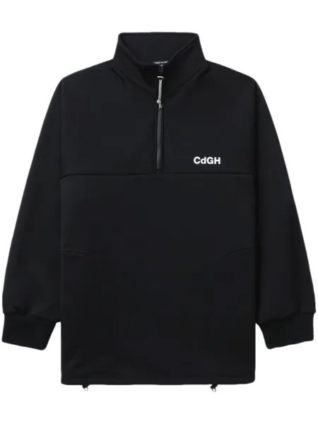 Comme des Garçons Homme толстовка с воротником на молнии и логотипом, черный
