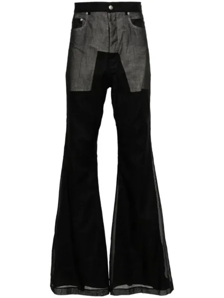 Rick Owens брюки bootcut Lido, черный