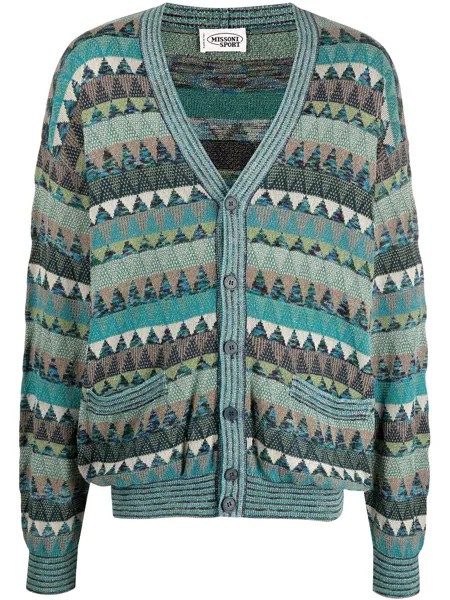 Missoni Pre-Owned кардиган 1980-х годов с геометричным узором
