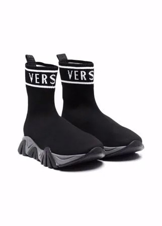 Versace Kids кроссовки-носки с логотипом