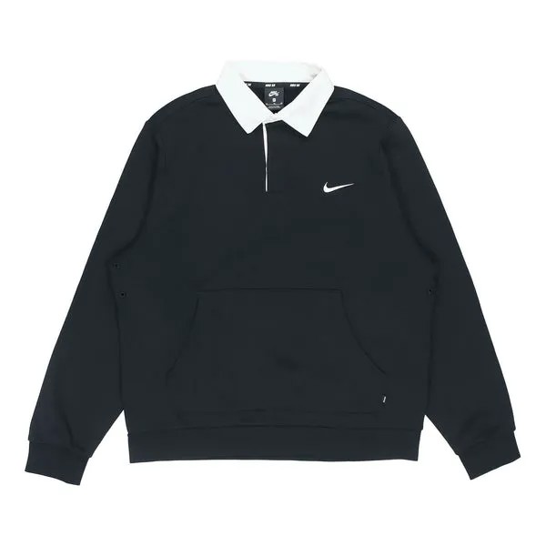 Толстовка Men's Nike SB Fleece Skateboard Knit Breathable Splicing Embroidered Autumn Black, мультиколор